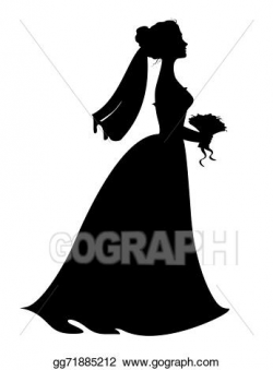 Drawing - Silhouette of bride. Clipart Drawing gg71885212 ...