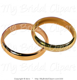 Bridal Clipart of Two Gold Bridal Wedding Bands Resting Together by ...