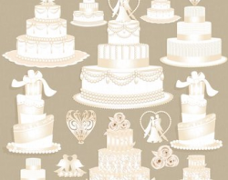 Wedding cake clipart | Etsy