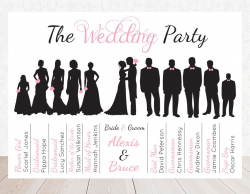 wedding party silhouette clip art | Bridal Party Silhouette Clip Art ...