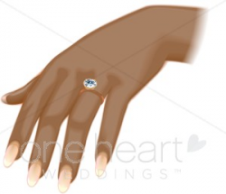 African American Bride Clipart | Wedding Ring Clipart