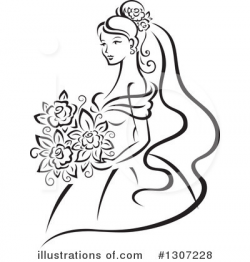 Bride Clipart #1307228 - Illustration by Vector Tradition SM