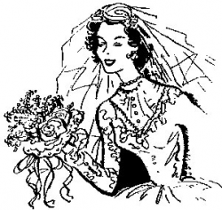 Free bride-BW Clipart - Free Clipart Graphics, Images and Photos ...