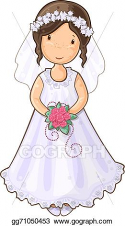 EPS Illustration - Cartoon girl bride. Vector Clipart gg71050453 ...