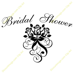 Bridal Shower Clip Art | name bridal shower rose swirls description ...