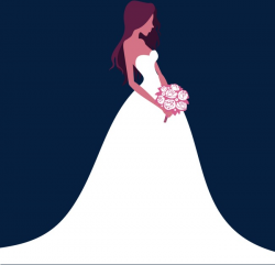 Cartoon Wedding Girl, Hand Painted, Wedding Dress, Elegant Woman PNG ...