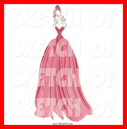 Best Two Cartoon Women In Party Dresses Royalty Vector Clip Art Pict ...