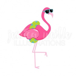 Sunglasses Flamingo Cute Digital Clipart, Cute Flamingo Clip art ...