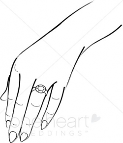 Hand With Ring Clipart | Wedding Ring Clipart