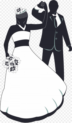 Wedding invitation Clip art - The bride and groom dancing png ...