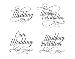 Bride and groom cartoon clip art graphic to use on a wedding