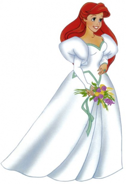 Ariel in her wedding dress || http://disney-clipart.com/Little ...