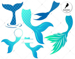 Mermaid tail clipart | Etsy