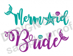 Mermaid Bride Mermaid style image JPG png & SVG DXF cut