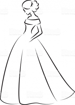 Wedding Dress Outline Clipart Mini Bridal - Wedding Dress Ideas