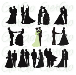 Wedding Silhouettes Printable Download Graphic Artwork Clip Art ...