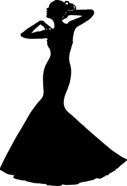 Clip Art Illustration of a Spring Bride in a Strapless Gown | Clip ...