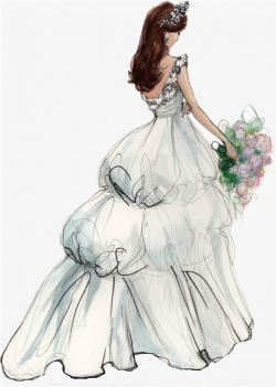 Hand-painted Bride, Hand Painted, Watercolor, Bride PNG Image and ...
