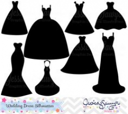 Wedding Dress Clipart Free - ClipArt Best | siluete | Pinterest ...