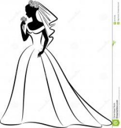 Bride Clipart, White Wedding Dress, Digital Clipart For Bridal ...