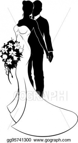 Vector Illustration - Bride and groom husband and wife wedding ...