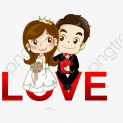 Wedding Invitation Husband Marriage Wife Cartoon Couple ...