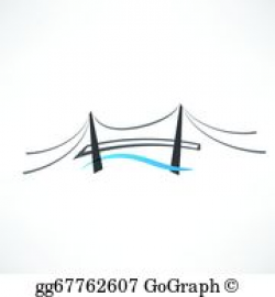 Vector Art - Arch bridge and road icon. Clipart Drawing gg77944505 ...