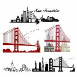 INSTANT DOWNLOAD, San Francisco Clip Art Set | Clip art, San ...
