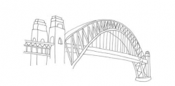 Line drawing of Sydney Harbour Bridge | School, Art | Pinterest ...