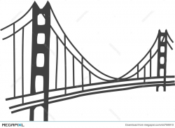 Golden Gate Bridge Drawing Illustration 44758910 - Megapixl