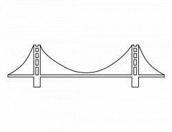Golden Gate Bridge pattern. Use the printable outline for crafts ...