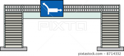 vector, vectors, pedestrian bridge - Stock Illustration [8714332 ...