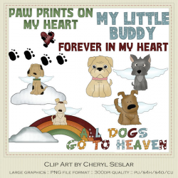 All Dogs Go Heaven Rainbow Bridge - Cheryl Seslar Clip Art