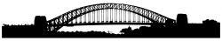 Sydney Harbor Bridge Silhouette Clipart - Design Droide