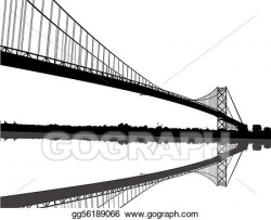 Vector Clipart - Ambassador bridge silhouette. Vector Illustration ...