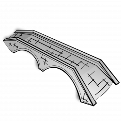 Clipart - RPG map symbols: Stone Bridge (alternate)