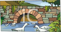 Old Stone Bridge - Royalty Free Clipart Picture