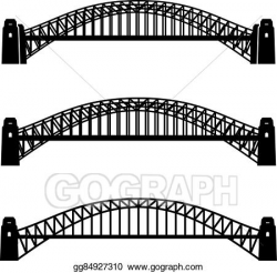 EPS Illustration - Metal sydney harbour bridge black symbol. Vector ...