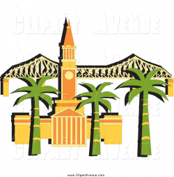 Avenue Clipart of a Palm Trees in Front of the Brisbane City Hall ...