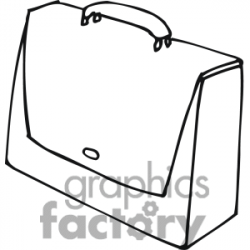 Briefcase Black And White Clipart