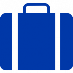 Royal azure blue briefcase icon - Free royal azure blue briefcase icons