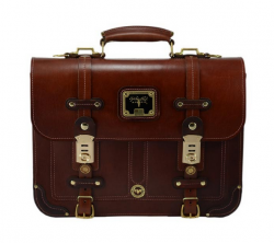 Business Briefcase - Brown Latigo Leather