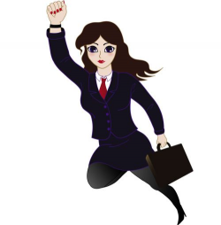 Cute active business woman of corporate world ClipArt Cartoon free ...