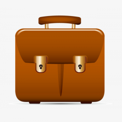 Cartoon Briefcase, School Bag, Brown, Cartoon PNG Image and Clipart ...