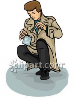 Police Detective Putting Evidence In a Bag - Royalty Free Clipart ...