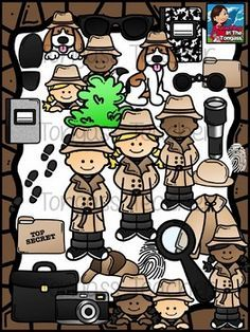 Detective Clipart | Spy kids, Magnifying glass and Briefcases