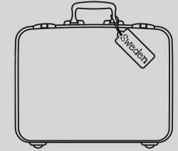 Beautiful Blank Suitcase Template Focus Briefcase Coloring Page With ...