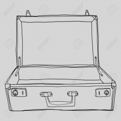 Beautiful Blank Suitcase Template Focus Briefcase Coloring Page With ...