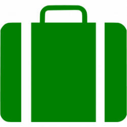 Green briefcase icon - Free green briefcase icons
