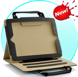 2New iPad Briefcase - Extra Pocket, Soft Microfiber Interior